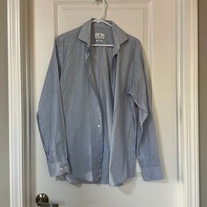 Blue striped button down